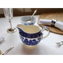 Vintage Blue and White Tableware. Antique Ceramic Plates, Cups & Saucers, Milk Jug and Gravy Boat in Blue/White Floral, Retro, Scenic Design
