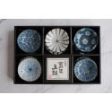 10 Piece Nordic Japanese Condiment Bowl/ Appetizer Plate Set with Modern Stripes Floral Patterns | Blue White Petite Olive Dish in Gift Box
Seller details