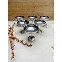 Set of 6 stainless steel ice cream cups