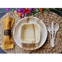 Disposable bamboo Palm Leaf Plate compostable - Eco Friendly - Biodegradable