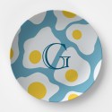 Sunny Side Up Eggs Plate - Blue Background, Customizable with Name/Initial
Seller details