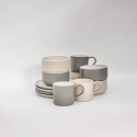 Brunch set mixed - granite gray & cappuccino beige, earthenware, plate, cup, bowl, handmade
Seller details