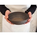 Black Ceramic Bowl,handmade textured ceramic