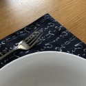 Set de table en coton japonais, doublé