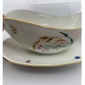 Heinrich H&C Selb Bavaria Sommer Wild Grass Butterflies Sauce boat, attached underplate and Oval Serving Bowl