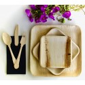 Disposable bamboo Palm Leaf Plate compostable - Eco Friendly - Biodegradable