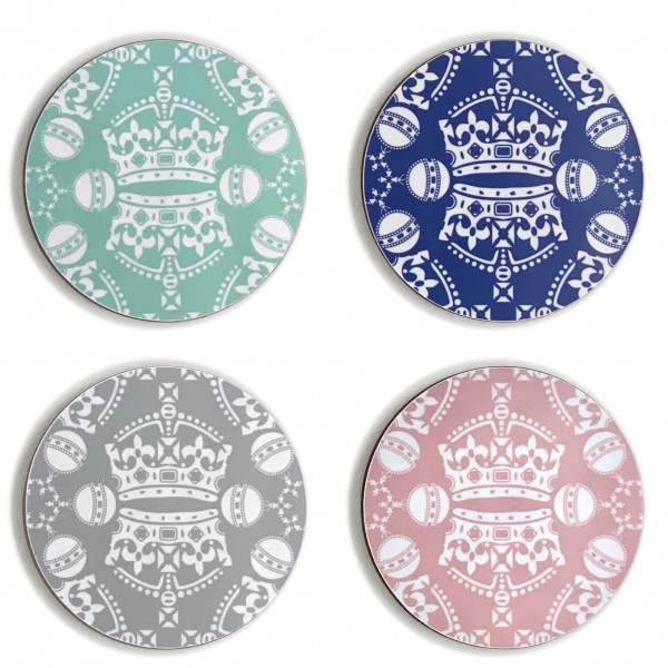 Melamine round placemat coaster sets - Jubilee crown orb pattern
Seller details