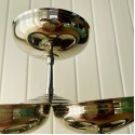 Remy Letang set of 6 stainless steel ice-cream cups French  vintage 70 coupes sur pied inox 18/10 glossy
