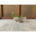 French vintage small cup in silver sterling and crystal, handmade, Minerva stamp