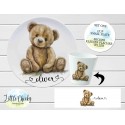Teddy Bear Children's Plate set, Watercolor Teddy Bear Children's Personalized Melamine Plate Set, Birthday Gift, Baptism Gift
Seller details