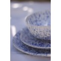 6-piece ceramic tableware set "Sky" in blue and white