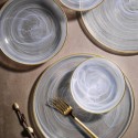 Handmade Organic Glass 18 Piece Dinner Set for 6 Persons