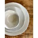 Santa Barbara off-white ceramic plates white dinnerware - silky off-white glaze - cool and clean and inspired by nature SET FOR ONE