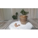 Set of 4 mango wood bowls
