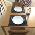 Set de table en coton japonais, doublé