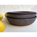 Black Ceramic Bowl,handmade textured ceramic