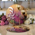 Ramadan Placemats (Set of 4), Ramadan Mubarak Table Mat, Islamic Calligraphy Underplate, Round Dining Mat, Eid Home Tableware Dining Decor