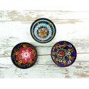 Set of 6 Unique Ceramic Serving Dinnerware Soup Bowls Mixing Embossed Dishes Breakfast Salad Cornflakes Handmade Pottery Dish Gift
