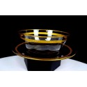 Elegant Glass Gold Laurel Band 4 Piece 1 7/8" Dessert Bowls With Underplate
Seller details