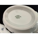 Johann Haviland BLUE GARLAND Gravy Boat And Under Plate ~Bavaria (Backstamp) Pretty Discontinued Petite Blue Rose Pattern With Platinum Trim