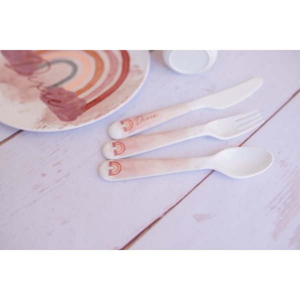 Rainbow Earthy Children's Dinnerware | Dinner Set | Personalised | Melamine | Dinnerware Separates also available!