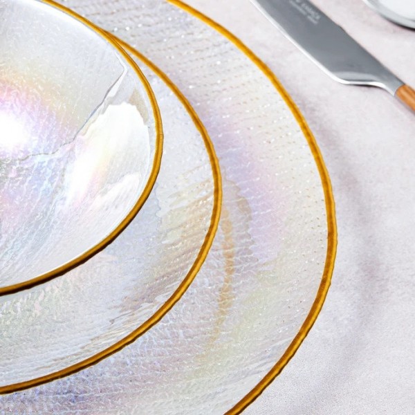 Handmade Organic Glass 18 Piece Dinner Set for 6 Persons