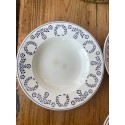 Luneville earthenware soup plates from 1890