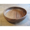 Children's plate in walnut wood, food-safe, ecological and robust