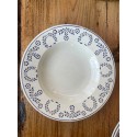 Luneville earthenware soup plates from 1890