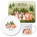 Children's tableware set personalized with name / breakfast board children's plates and cups made of plastic with name / forest animals
Seller details