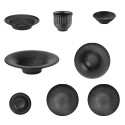Handmade Organic Porcelain Black Dinnerware Set