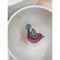 To grandchildren, Personalized gift for kids Made to order, set for children, Fan Design ceramic  bowl, pretty bird, colors, cup with handle
Seller details