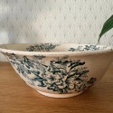Vintage White Ironstone Bowl fruits Patina French Farmhouse Floral 0703248