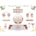 Personalized Ramadan Eid Living Dining Room Set | Ramadan Eid Gift | Ramadan Banner Runner Calendar Table Decor Cutlery Holder Napkin Ring
