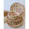 Vintage 40s 50s James Kent Fenton DuBarry Made in England Chintz Floral Du Barry China Dishes Teapot Serving Plates Teacups Bowls Creamer