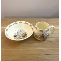 Vintage Royal Doulton Bunnykins Cup and Bowl , Bone China