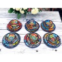 Hand-Painted Talavera Dinnerware Set | 13-Piece Mexican Pottery Collection