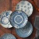 Set of 5 Traditional Japanese Appetizer/ Bread Plates -Classic Floral Arabesque & Scallop Edge - Sometsuke Blue White Tableware Gift Set
Seller details
