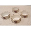 Vintage Royal Worcester Porcelain Ramekins, Olive, Gold, Gilt edged,  Oven to table, Very good condition
