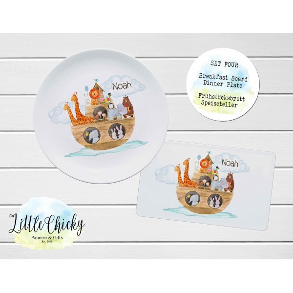 Noah's Ark Children's Plate set, Noah's Ark Personalized Plate, Cup, Melamine Plate, Baptism Gift, Birthday Gift, First Birthday, Baby Gift
Seller details