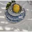 6-piece ceramic tableware set "Sky" in blue and white