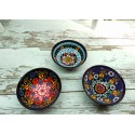 Set of 6 Unique Ceramic Serving Dinnerware Soup Bowls Mixing Embossed Dishes Breakfast Salad Cornflakes Handmade Pottery Dish Gift