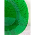 Vintage Emerald Green Oval Hobnail Mid-Century Glass Dinnerware | Choose From: Dinner Plate, Salad Plate, Dessert Plate, Or Flat Cup