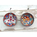 Set of 3 Large Handmade Ceramic Bowls  Embossed HandPainting Pasta Rice Sauce Soup Serving Turkish Pottery Decorative New Home Moving Gift