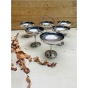 Set of 6 stainless steel ice cream cups